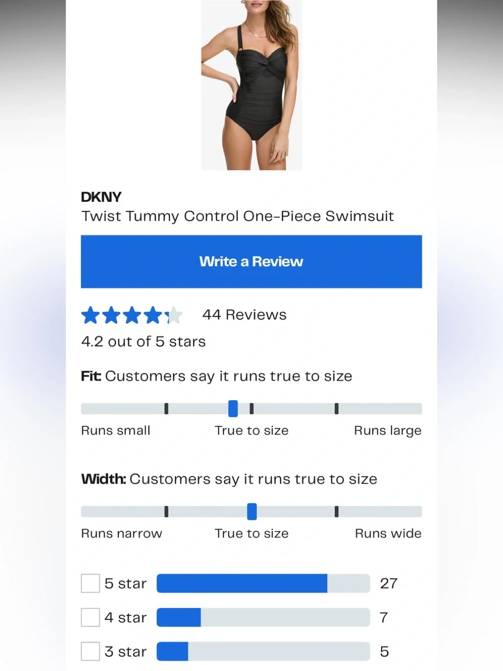 DKNY Twist Tummy Control One Piece Swimsuit - Picture 12 of 15